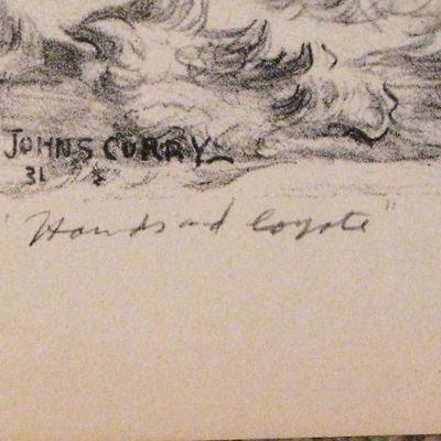 Hounds and Coyote by John Steuart Curry