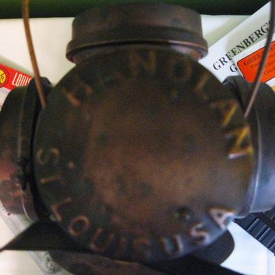 Rare Vintage 1940,s Handlan ST. Louis 4 way Railroad Switch & Stand Kerosene Lamp in Pristine Condition New/ Old Stock