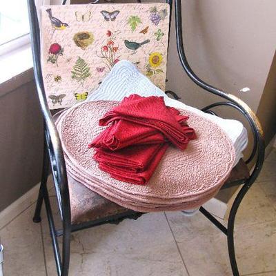 Wrought Iron Leather Seat Chair