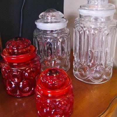 Le Smith Moon and Stars Clear Apothecary / Canister Set