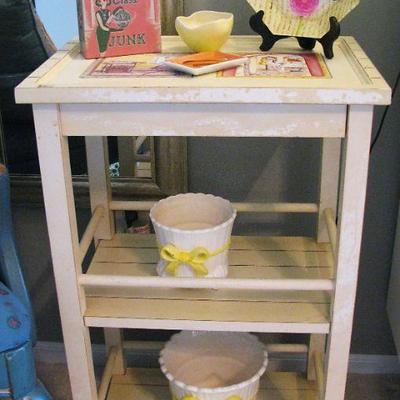 Painted Design White Wash Wood Shelf