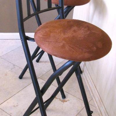 Wrought Iron Folding Bar Chair Set