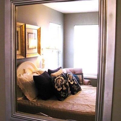 Set Matte Silver Mirrors Perfect for above the Dresser or Bathroom