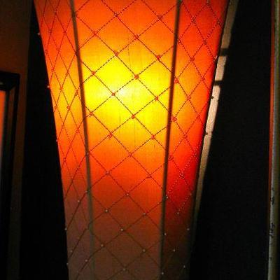 Wall Sconce Lamps Upholstered With Seed Pearl Accents