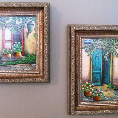 Stone Cottages Carmel Village Small Ornate Framed