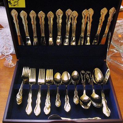 Gold Plated Flatware Set by International Silver