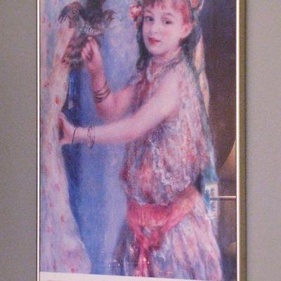 Pierre Auguste Renoir - "A Girl With A Falcon" Framed Advertisement Print