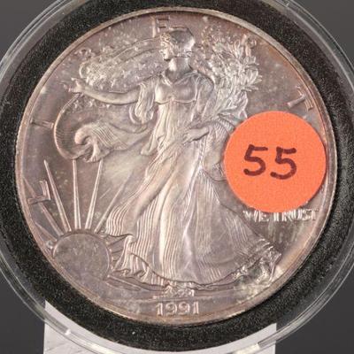 1991 Silver Eagle $1 coin