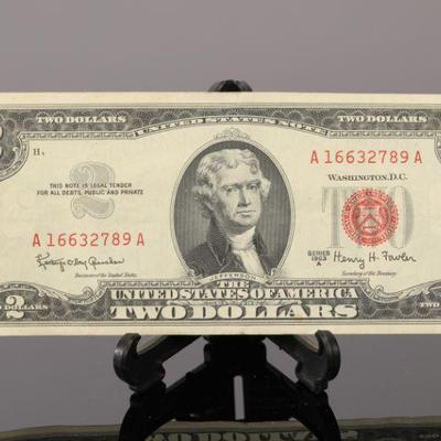 1963 A $2 Red Seal