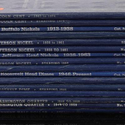 16 Whitman coin collecting folders
