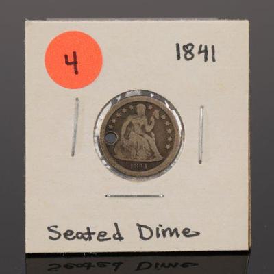 1841 seated half dime