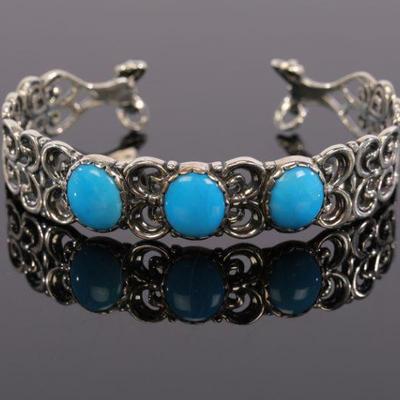 Sterling & turquoise cuff