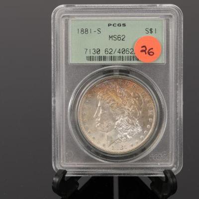 1881 S Morgan Silver Dollar 