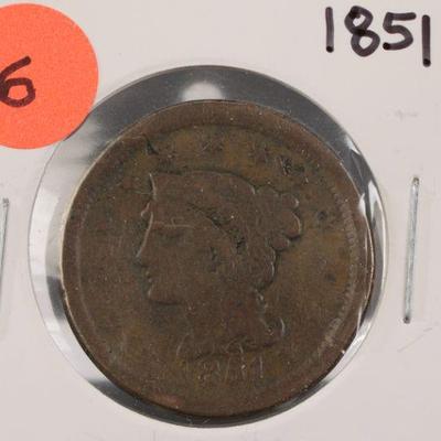 1851 large cent