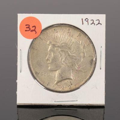 1922 Silver Peace dollar