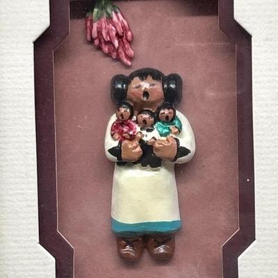 Navajo Storyteller Doll in Shadow Box