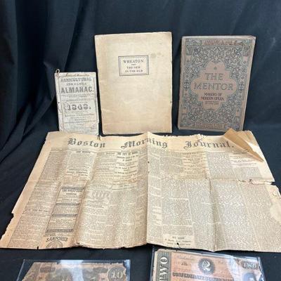 Confederate Bills & antiquarian Ephemera