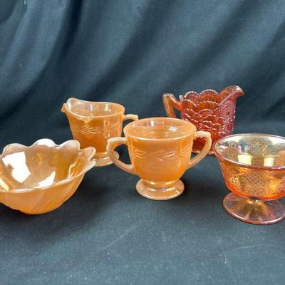 Fire King Laurel Leaf, Peach Luster & More