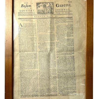 Repro=- Boston Gazette- Boston Massacre