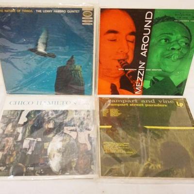 1009	JAZZ ALBUMS 4 LPS CHICO HAMILTON, RAMPART & VINE, LENNY HAMBRO QUINTET, MEZZROW & NEWTON
