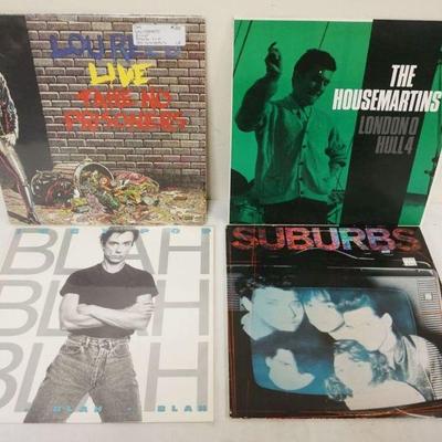 1026	ROCK ALBUMS 4 ASSORTED LPS, LOU REED, THE HOUSE MARTINS, SUBURBS, IGGY POP
