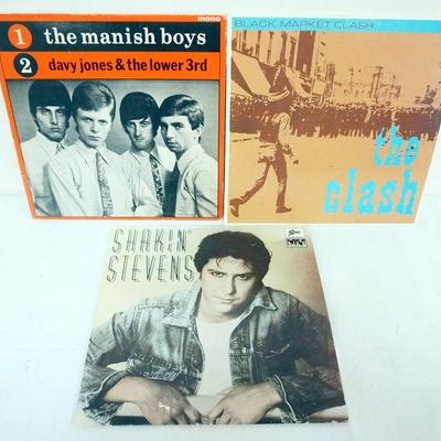 1062	ROCK 10 INCH EPS 3 ALBUMS, THE MANISH BOYS, DAVID BOWIE DAVY JONES & THE LOWER 3RD, THE CLASH, SHAKIN STEVENS
