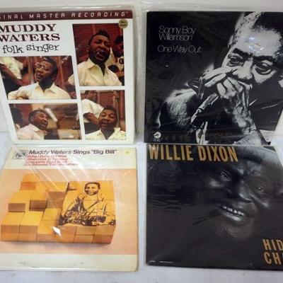 1079	BLUES ALBUMS 4 RECORDS, SONNY BOY WILLIAMSON, MUDDY WATERS, WILLIE DIXON
