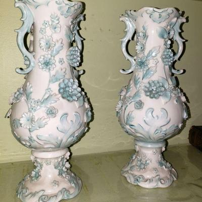 Voigt Bros. Sitzendorf, Germany Vases