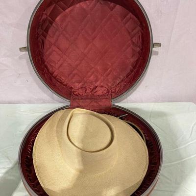 vintage hat case and hat