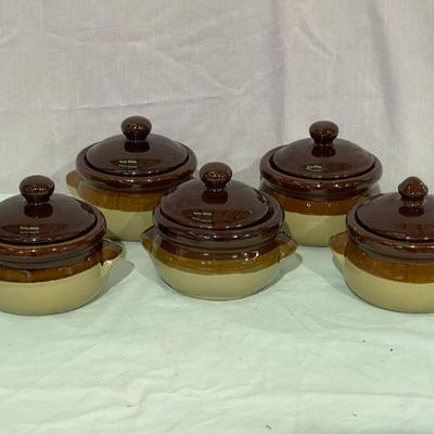 5 stone ware bean bowls