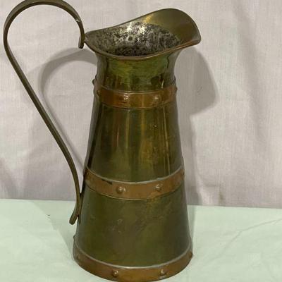 Vintage brass & copper pitcher