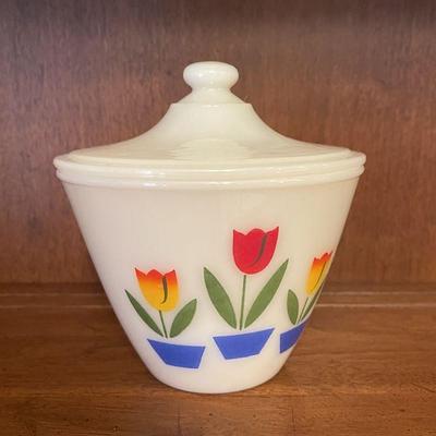 Fire-King  Anchor Hocking tulip greese bowl