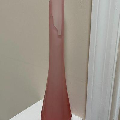 satin glass bud vase