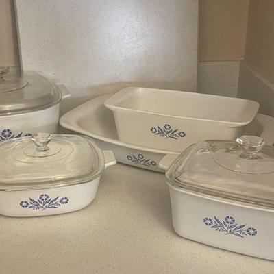 5 pcs. Blue Cornflower CorningWare