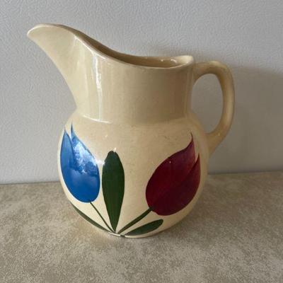 1950's Watt Pottery Dutch Tulip Pitcher