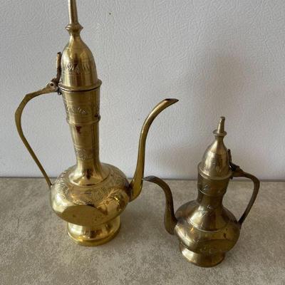 2 Sarna brass Indian engraved