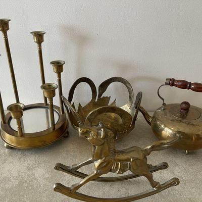 selection of brass items