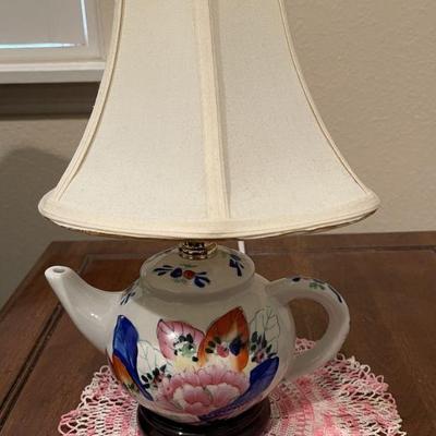 small teapot lamp