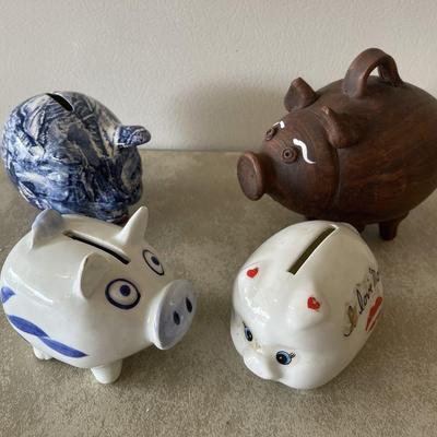 selection of piggy banks