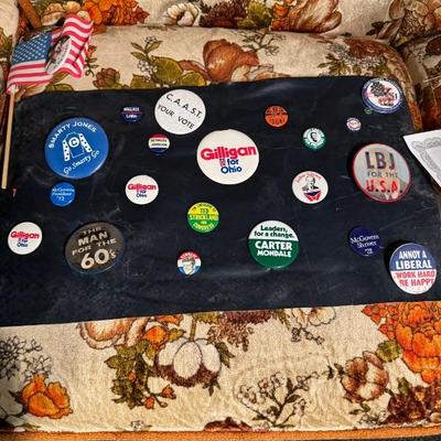 vintage political buttons
