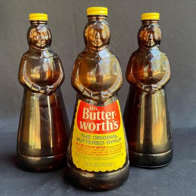 Mrs. butterworthâ€™s Syrup Jars