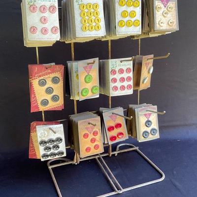 Vintage Button Counter Display