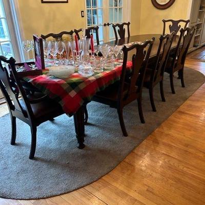 Ralph Lauren dining room table with 8 chairs