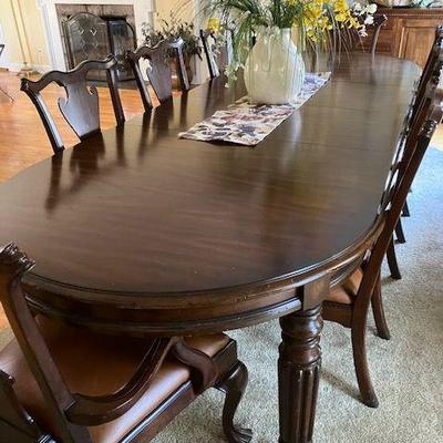 Ralph Lauren dining room table with 8 chairs