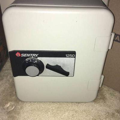 Lot 036-BR1: Sentry 1250 Fire-Safe

Features: 
â€¢	Compact safe that can store a variety of small items and protect them for a limited...