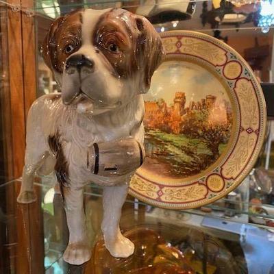 Porcelain St Bernard Large Figurine