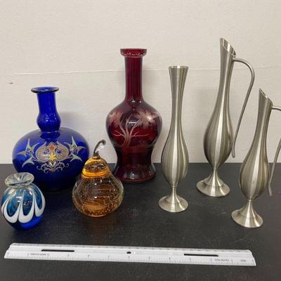 Pewter, Glass lot