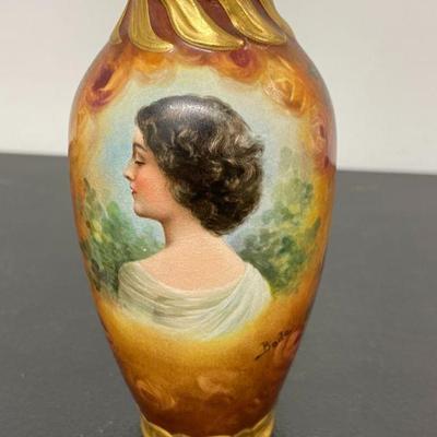 Antique handpainted Signed Vase