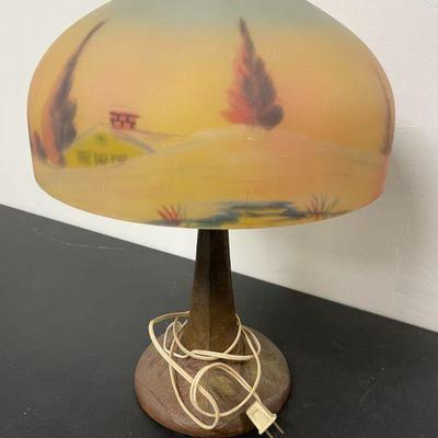 Reverse Painted Lamp