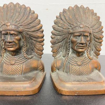 FAY Heavy cast American Indian Bookends